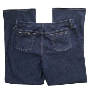 Jones New York Signature Women's Embellished Stretch Bootcut Jeans‎ Size 16